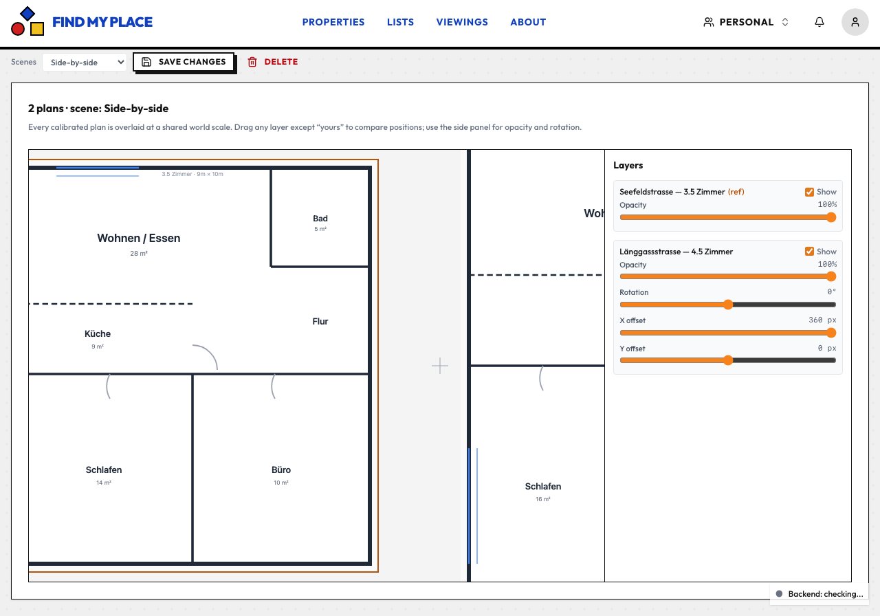 Overlay floorplans on the desk